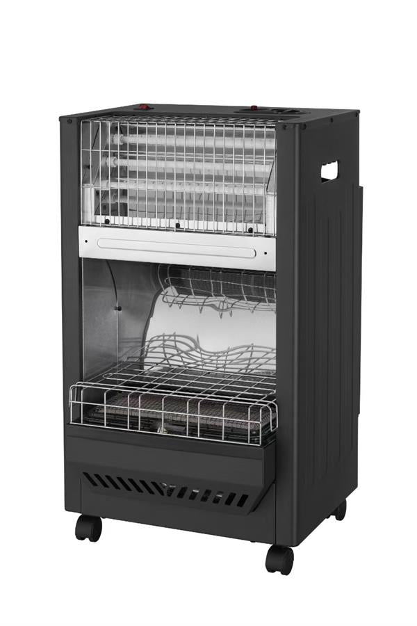 Wave Gas Electric Heater Horizontal Elements Black